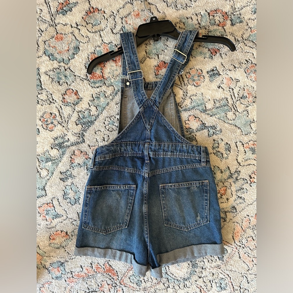H&M Distressed Overalls Size 0 - image 2